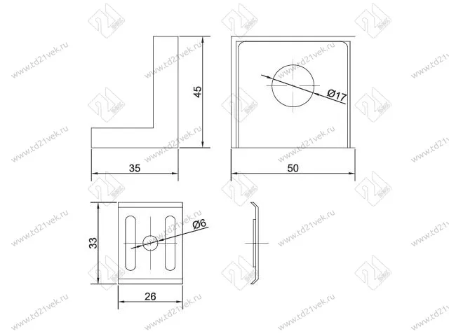 105-02-01-302 Подвес Mesan (L-обр. с крышкой) (1,2мм), белый <100/300> 4