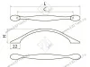 UZ-CAMAI-96-20M  ручка мебельная  CAMAIO C=96 , цвет черный матовый <25> превью 2