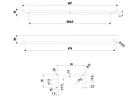 RT110SC.1/000/500 Ручка торцевая 448 мм сатиновый хром <20>