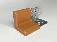 Уголок крепежный 28х28х28мм толщ.1,2мм с крышкой, 028.20 груша <500>