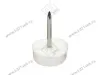 Подпятник с гвоздем d15*h24мм, Стандарт, гвоздь-2мм, белый превью 1