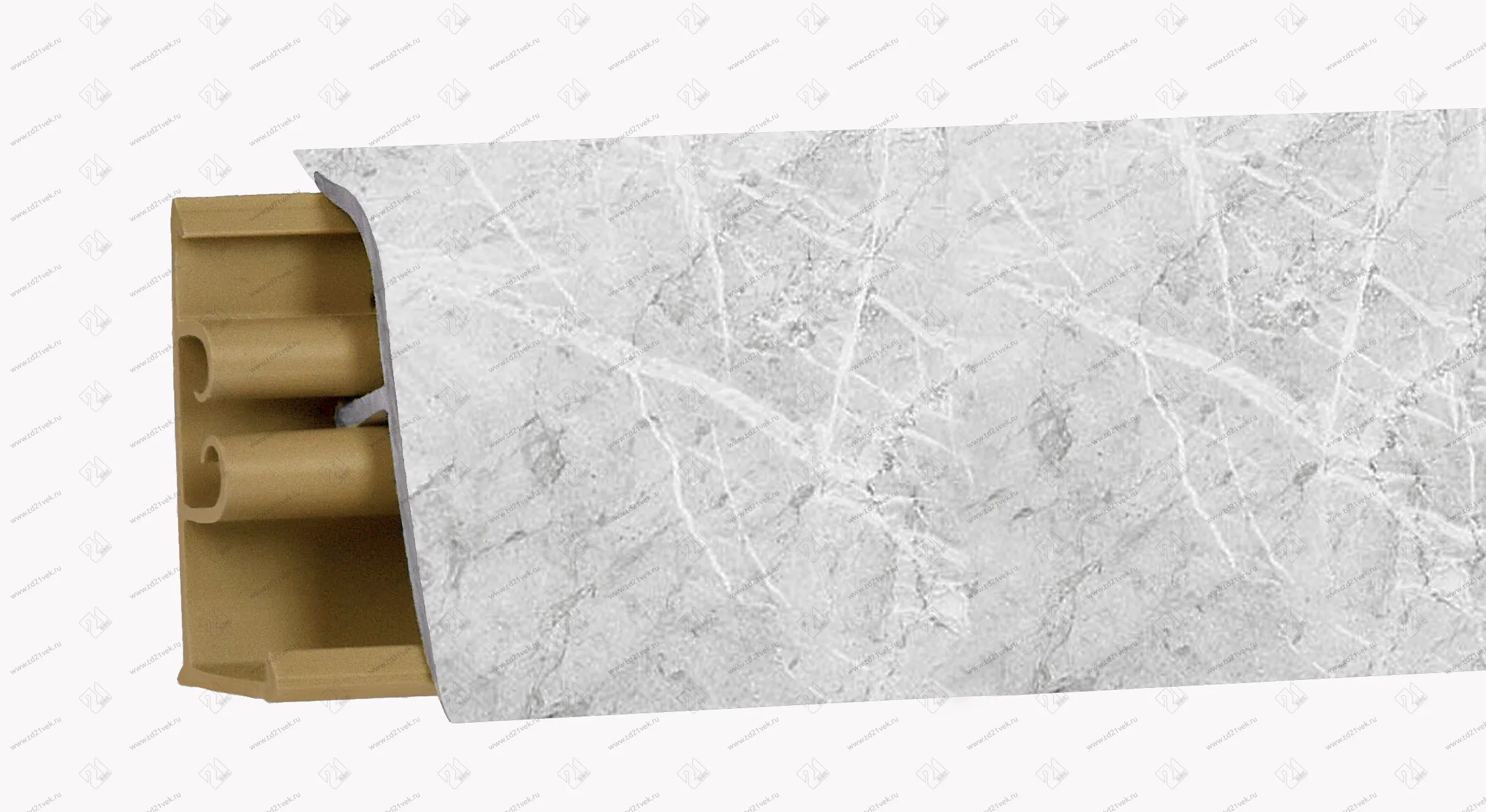 Плинтус RUS LB-38 №053 (Мрамор Лацио белый) 3,0 м (№ 210) <1/12> 1