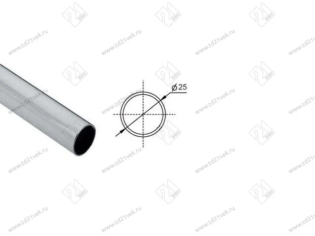 Штанга d=25мм х 0,8мм, L=3м, круглая (Н) ( вес 1,26 кг.) <10> 2