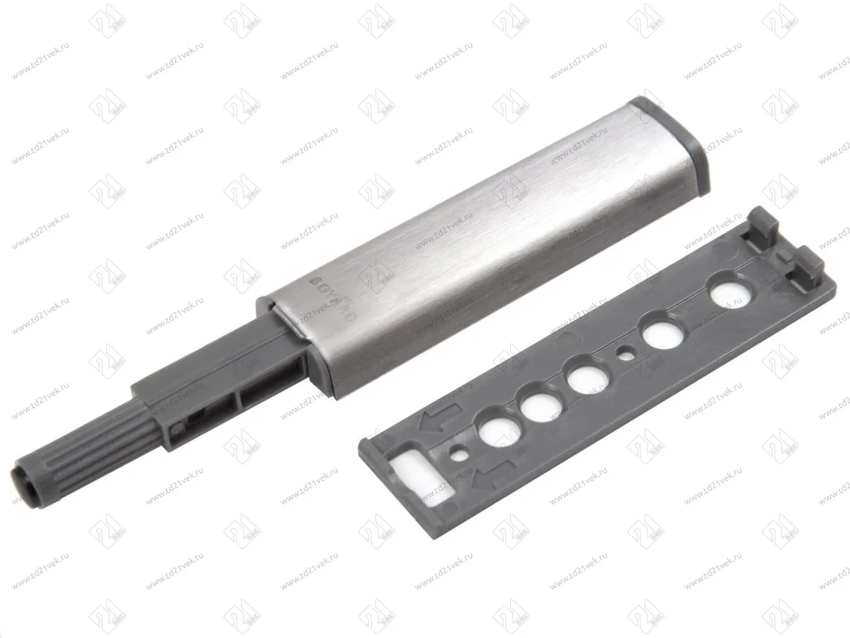 AMF12/SST Упор-защелка фасада c толкателем push-to-open, скр крепления , корпус нерж. сталь <200> 2