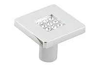 CRL03 Ручка-кнопка с кристаллами, хром <60/300>