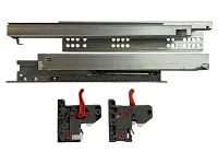 S.01.SOFT.500 Направляющие 500мм скрытого монтажа полного выдвижения, нагрузка-35кг, c доводчиком