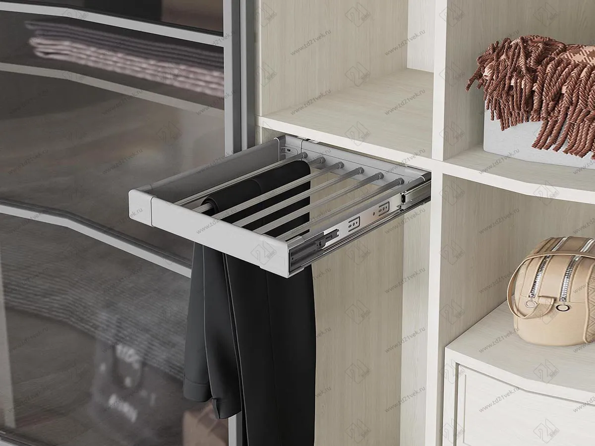 S-6204-G Брючница в базу 550 мм, Starax, (500-530х470х95 мм), серая 1