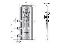 105-02-28-403 Подвес Mesan 3D(потайной) L+R (55х146мм) металл, цинк <50>