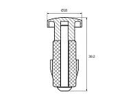Заглушка рейлинга модерн хром