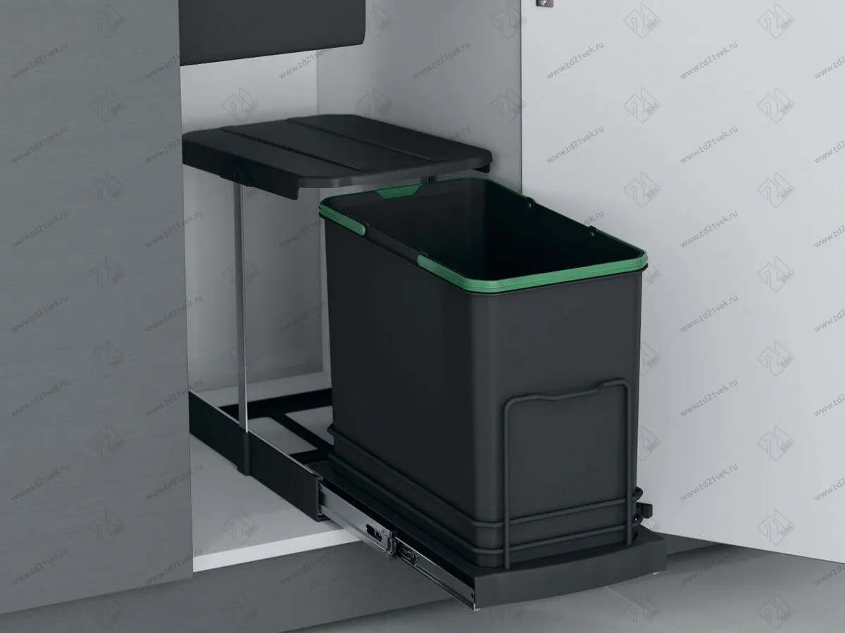 S-2571-A Мусорное ведро в базу 400 мм, Starax Large Busket, (260x440x400 мм), антрацит 1