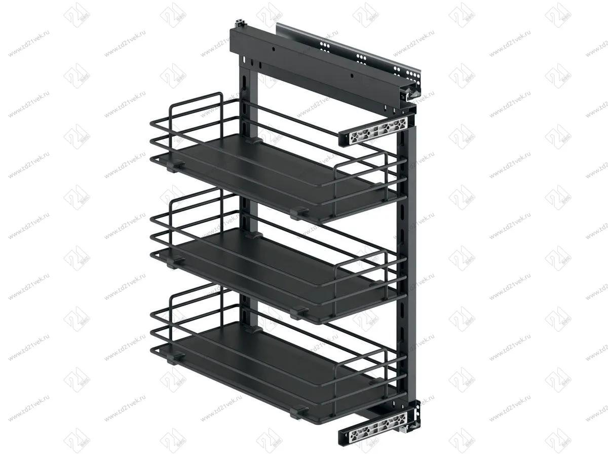 S-2244-A Бутылочница Tandem3 Starax 3-х.ярусная шир.300 (255х470х635 мм), левая, антрацит 1