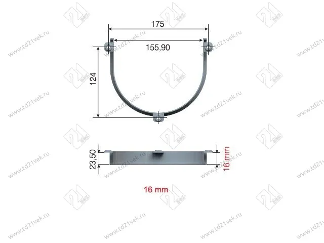 105-91-11-302 Ограничитель Mesan (вертикальный) для сифона U-образный 220мм, белый 4