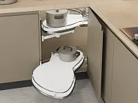 S-3015-C Волшебный угол "Лепесток" в базу 450 мм, Starax, (850х475х600 мм), левый, с антискользящим покрытием