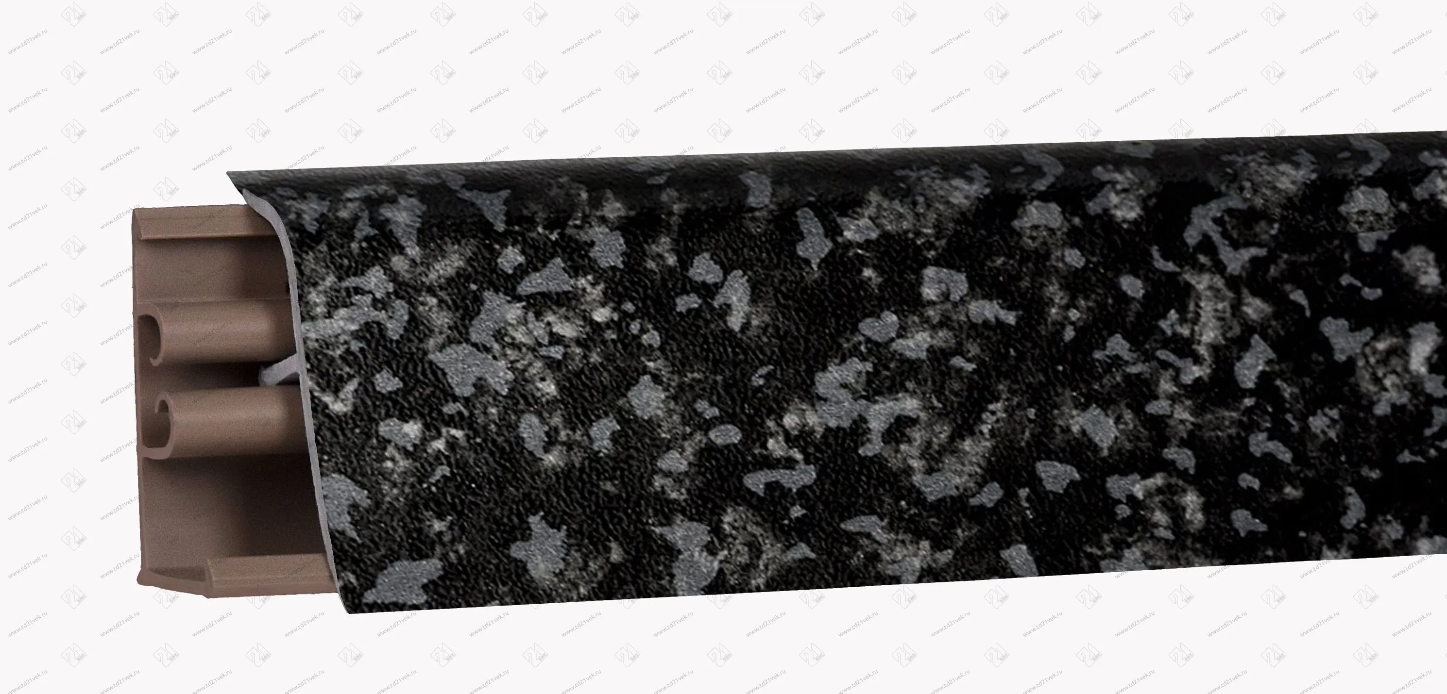 Плинтус для столешниц "черное серебро"  3,0 м ПВХ LB-381-6114  (№ 459) <1/20> 1