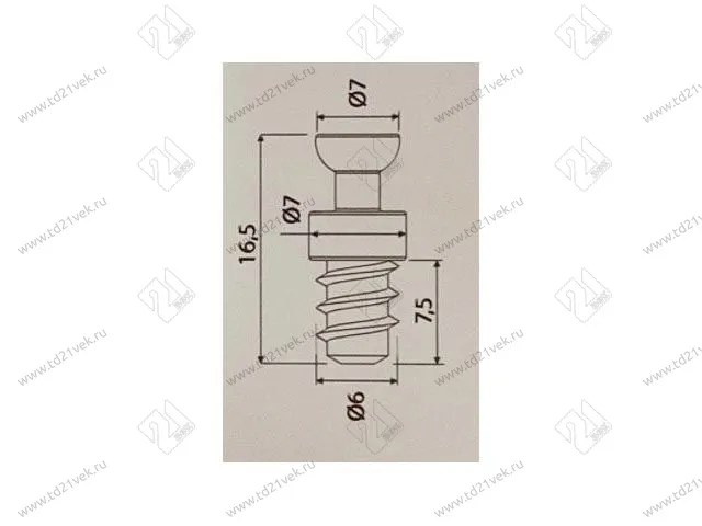 RFML075 Винт d6х7,5 мм (саморез) цинк <1000/5000> 2