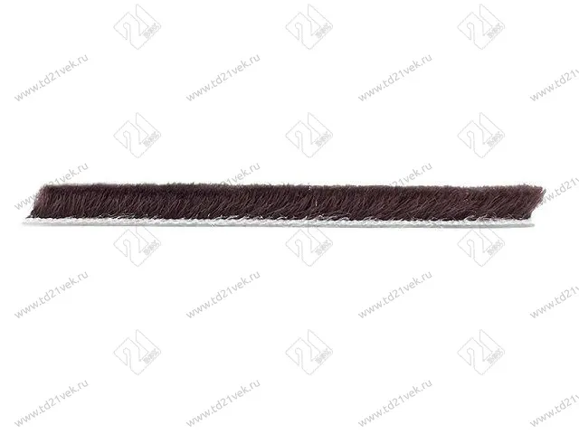 Уплотнитель щёточный ш7х в6мм 3Р (коричневый) <10м / бухта-400м> шлегель/ щетка самоклеящаяся/ буферная лента/ уплотнитель/ Schlegel 1