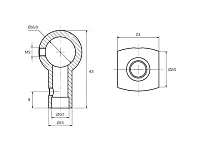 Держатель рейлинга традиция черный