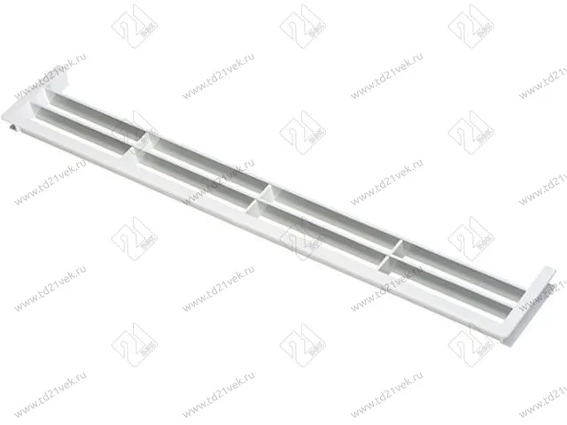 Вентиляционная решётка для цоколя №1 белая 390*65 мм <50> 1