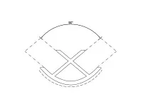 Угловое соединение  90гр, ясень шимо тёмный , 150 мм <50>