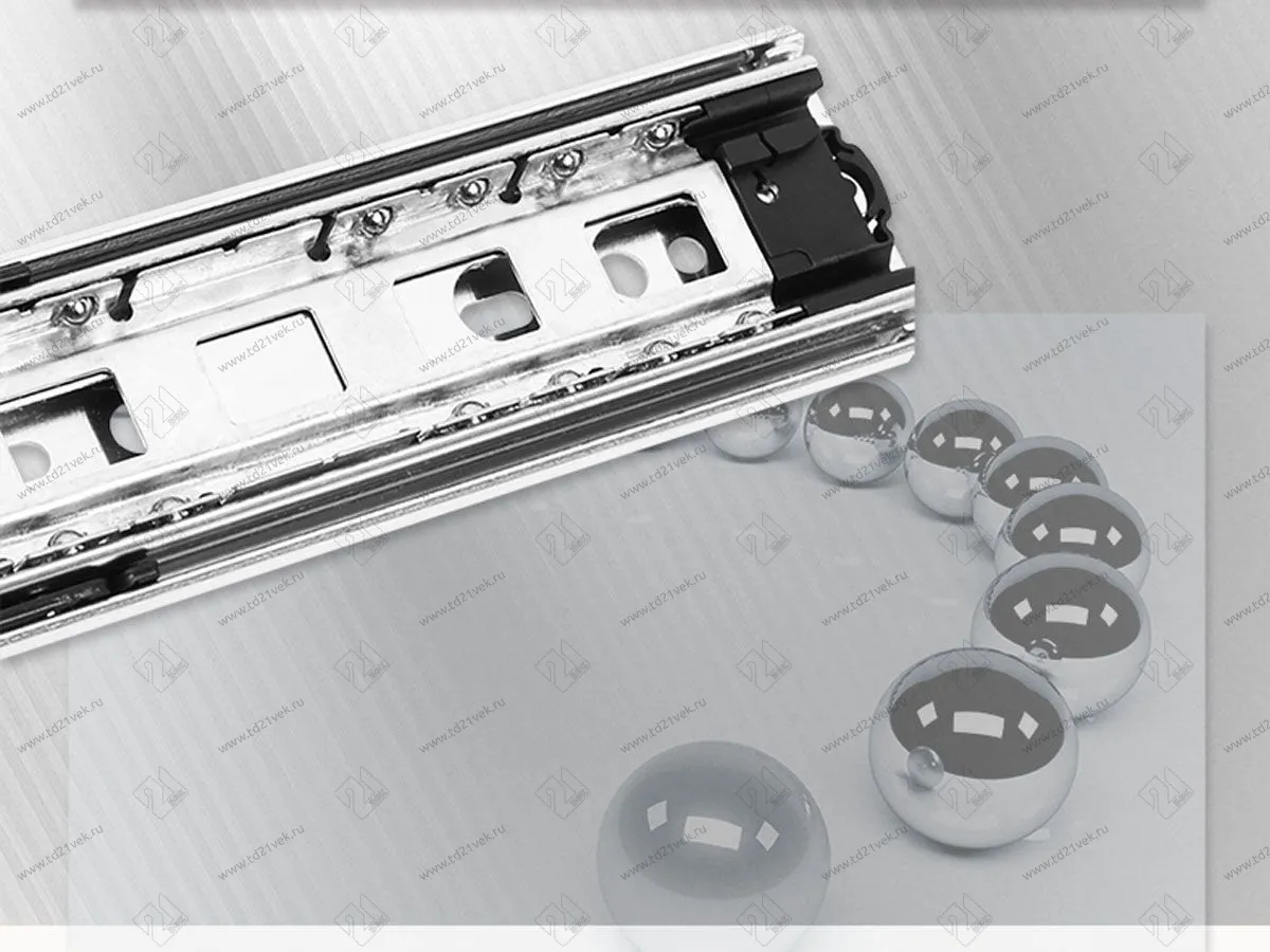 4587116H/ 0015580 Направляющие 400 мм, шариковые с доводчиком, h45, полного выдвижения 4