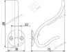 K208СР.6 Крючок мебельный K0840 хром <25> превью 2