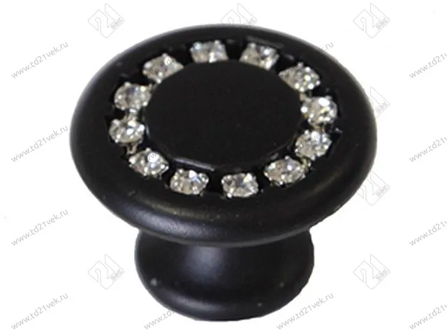 Купол "Оскар" со стразами 6058-12  (мат.черный) (ST) <50/600> 1