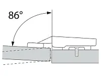70T3553 BEGR V250 S Ограничитель на 86* угла откр. петли CLIP top BLUMOTION 110* <250>