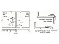ZP-KT135H2BE петля  135°+ планка Н=2 без еврошурупа карусельная <200>