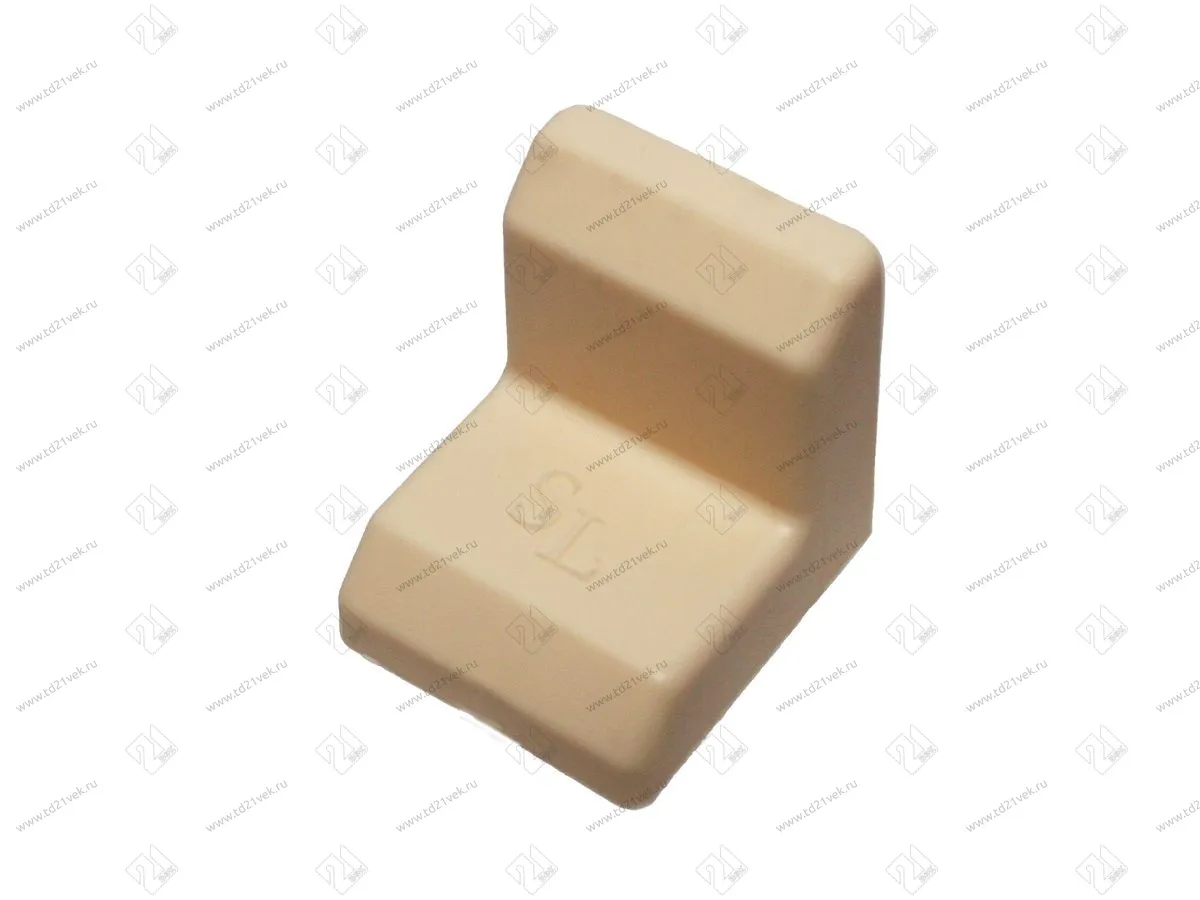 Уголок крепежный 21*21 мм с крышкой, 029.13 ваниль <250/2000> 1