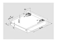 DB8882Zn/350 Направляющие 350мм скрытого монтажа  с доводчиком <10>