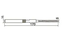 Держатель полок скрытого крепления 6х10х100 <300>