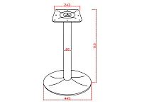 Подстолье для стола d445мм, d60хH715мм, хром+хром+черный / ПОРТУ/