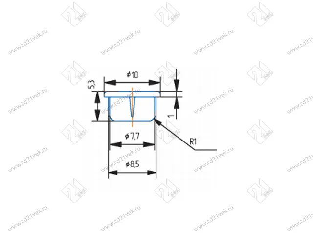 Заглушка для технологических отверстий, D8 мм, белая матовая (1упак = 1000шт) 2