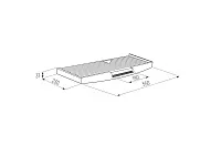 Полка для клавиатуры, серая, пластик, сталь SK-027-80 <1/10>