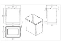 S-2582-A Мусорное ведро Starax 16+16л. шир. 400, с фас.крепл (340x485x385)<1> Антрацит