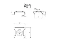 Скрепка 15х16х0,5мм, цинк <5000>