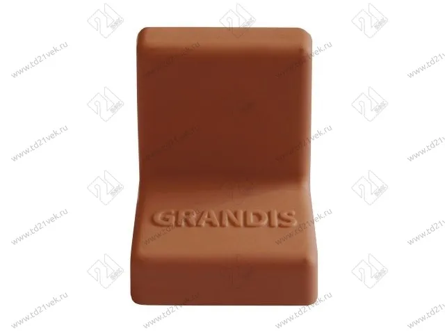 Уголок крепежный 20x20 мм толщ.1,2мм с крышкой, вишня  10-436P <400/4000> 1