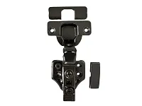 Петля вкладная 16мм (без пружины), 48мм, планка Н=2, 3D, CLIP-ON, 2 накладки+4 самореза, черный