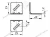 Уголок крепежный 25x25 мм толщ.1,2мм с крышкой, груша 10-419P  <200/2000> превью 3