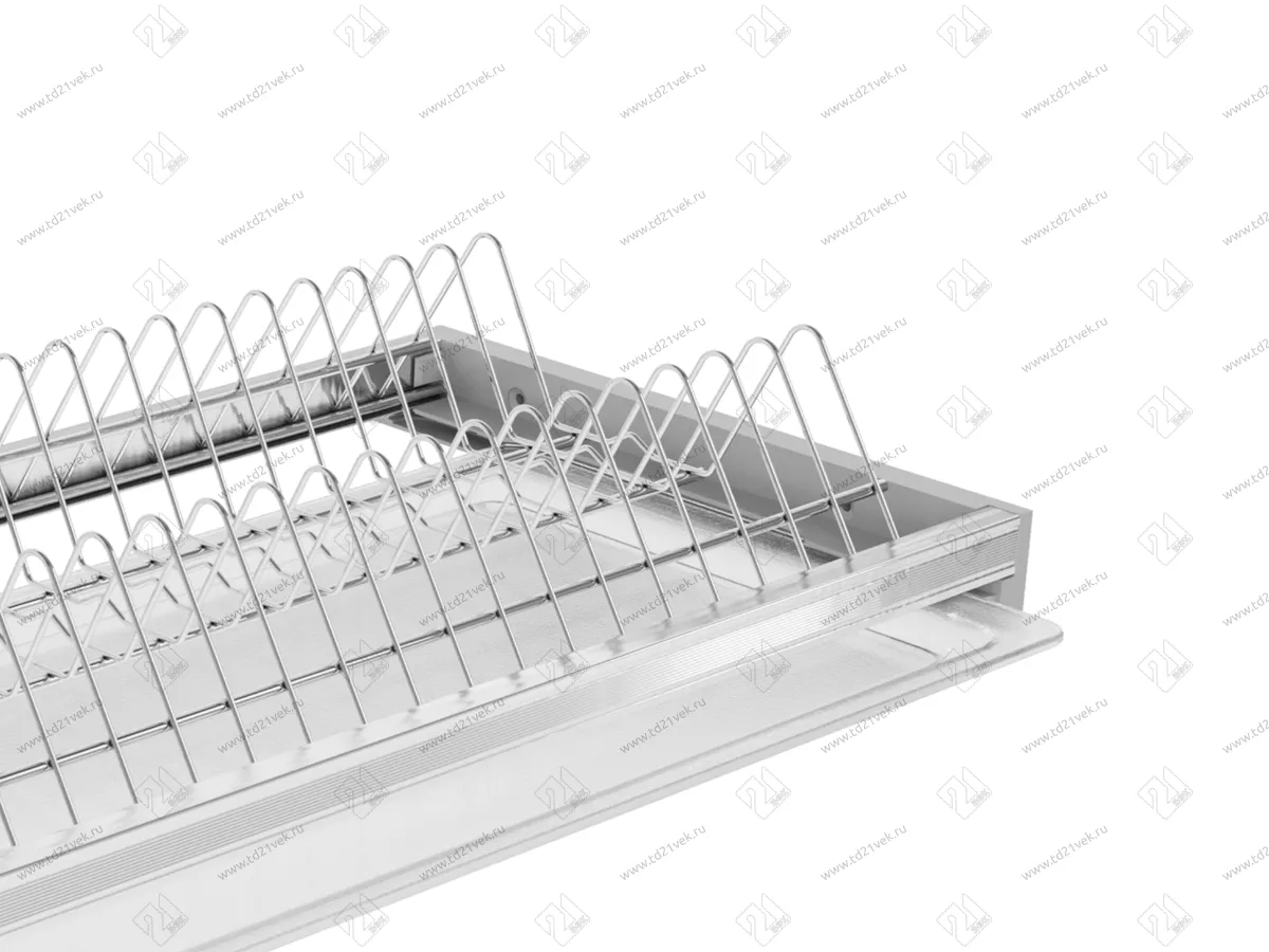 Сушка двухуровневая 800/16 с рамкой + 2 поддона, серый металлик 3