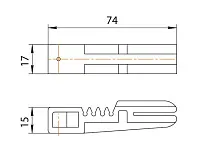Прищепка сетчатых корзин, серый <100>