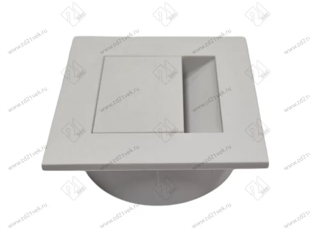 Заглушка кабель-канала, 66х66х22мм, d60мм, белый 1