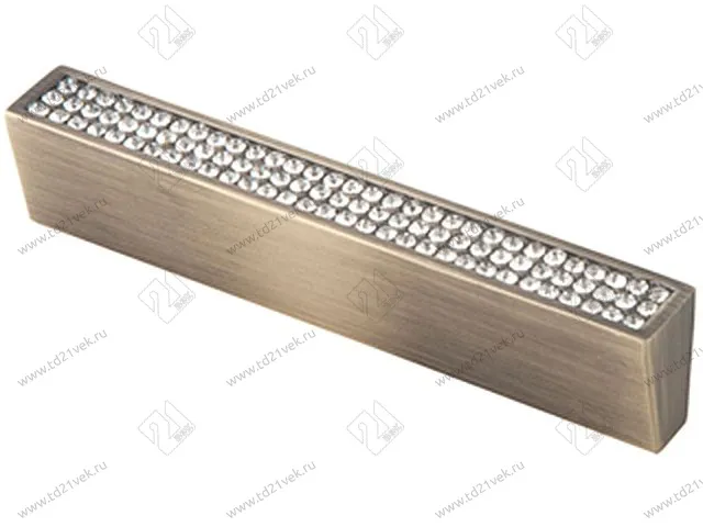 CRL06-128 BA Ручка-скоба с кристаллами, бронза <25/125> 1