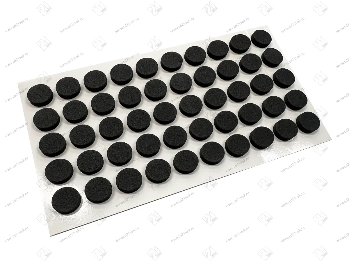 Амортизирующий элемент Pacific PC 2870 (10*2мм) круглый черный BL (50шт на листе) <25/1000> 1