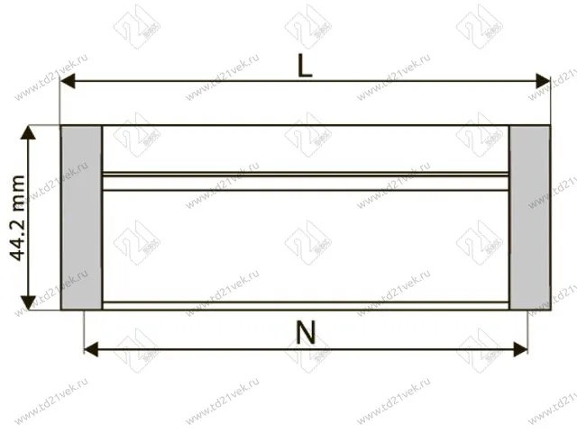 Ручка Оскар алюмин.врезная 14.200/160 (хром) (ST) <30/240> 3