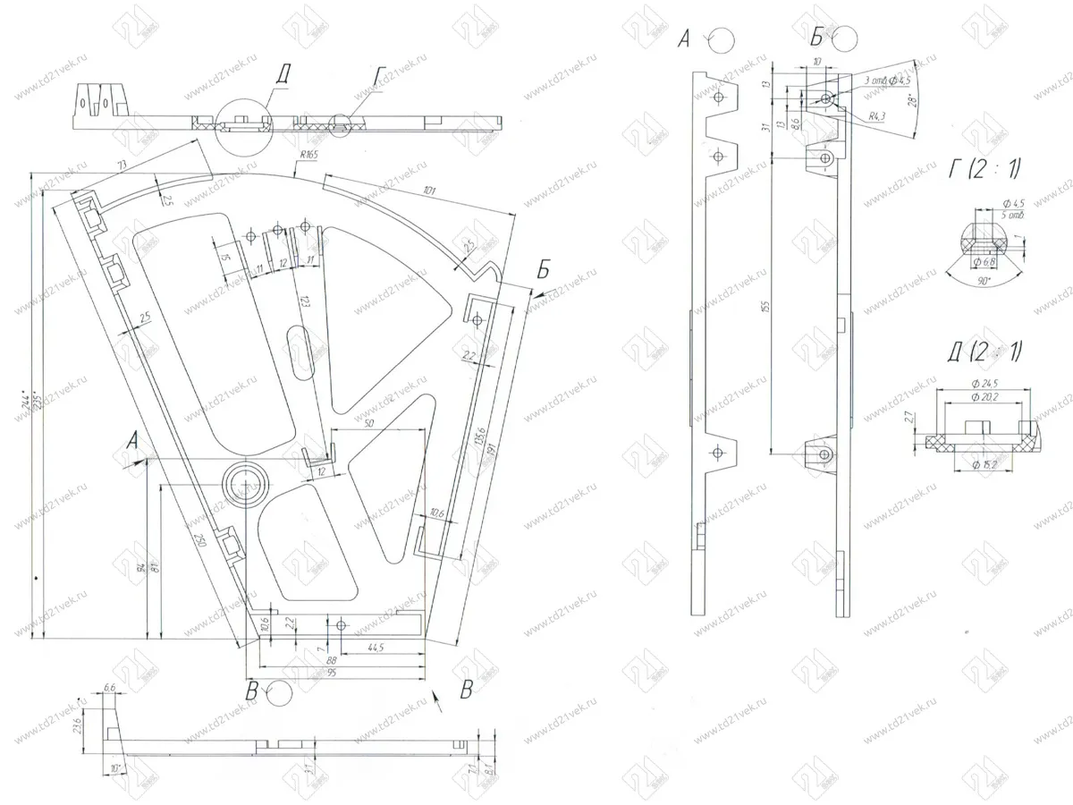Механизм для обувниц двойной, черный 2
