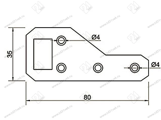Навесная пластина, Р-образная (50/100) <800> 2