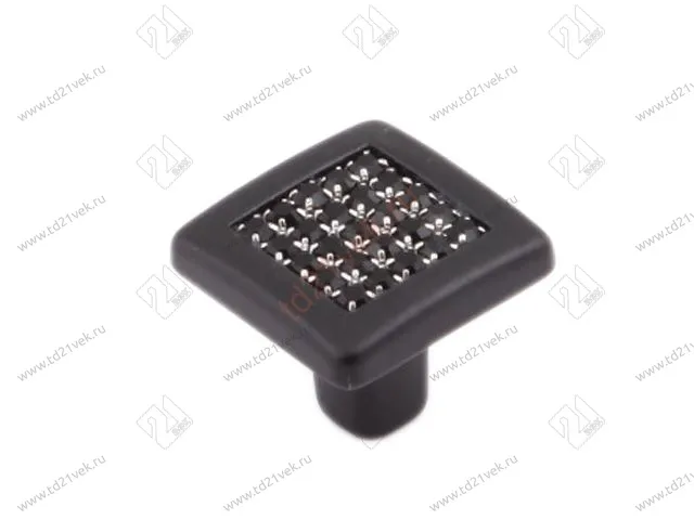 Купол "Оскар" со стразами 6065-12-06-11 (мат.черн.-хром-черн.) <50/600> 1