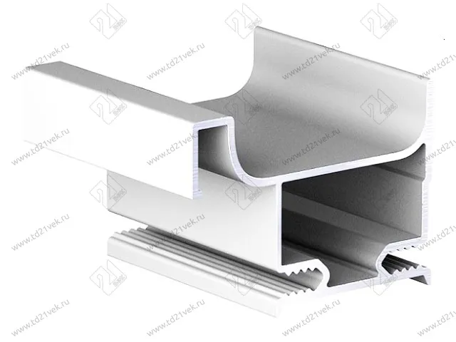 Н-образный профиль асимметричный L=4500 (4463) (белый глянец) <10> 1