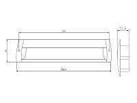 Ручка-раковина 192мм (L205мм) черный матовый, AL04